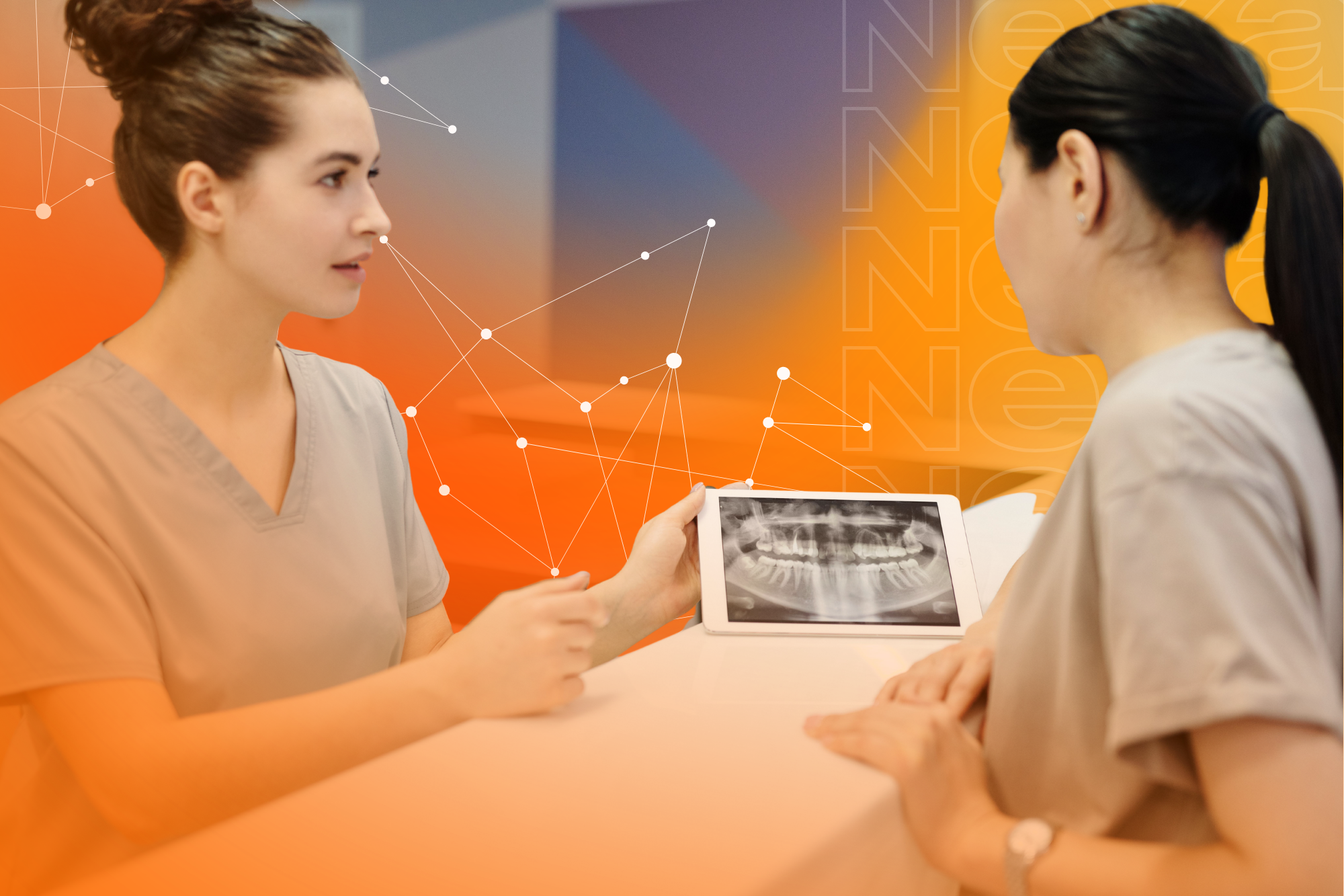 Equipo de salud trabajando con un sistema integrado